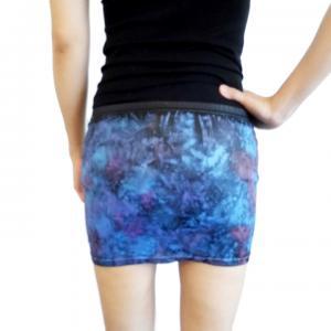 Hand Painted Galaxy Mini Skirt Bodycon Black