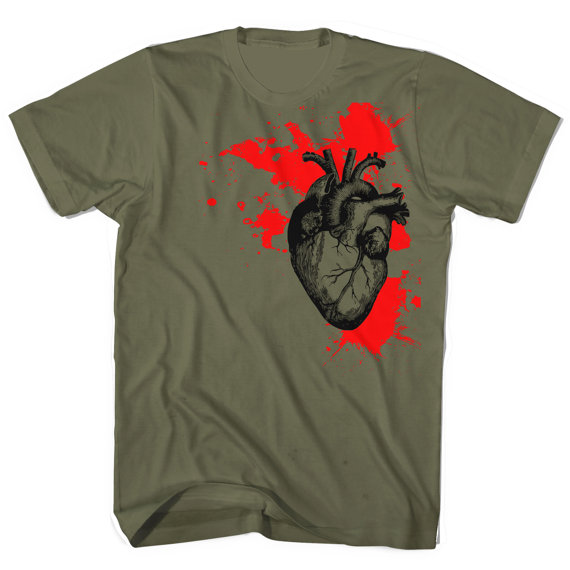 Anatomical Heart Shirt Bleeding Heart Free Shipping 